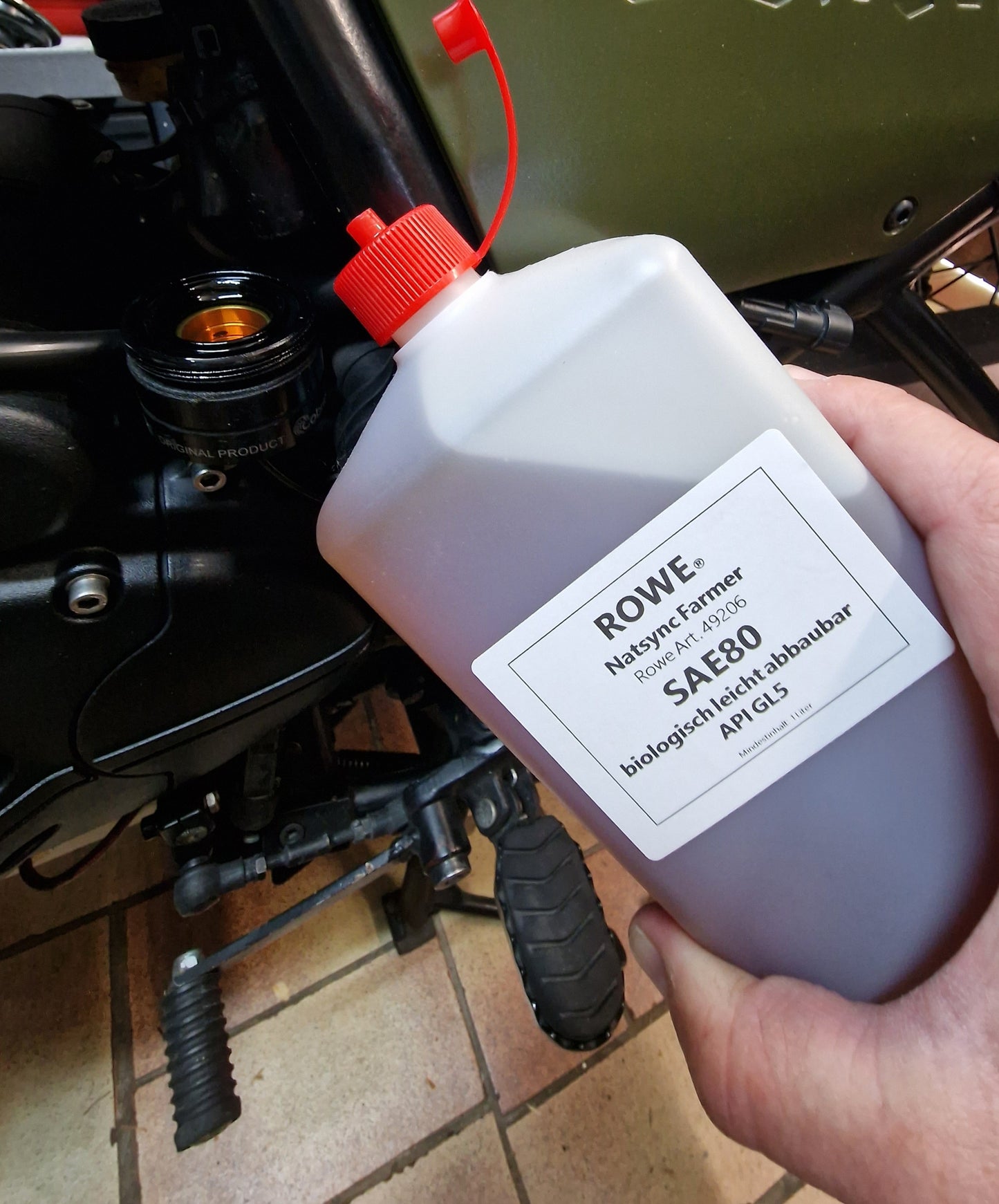 Bio Öl ROWE HIGHTEC NATSYNC® FARMER SAE 80 / Fahrrad, Motorrad, Garten / biologisch abbaubar .