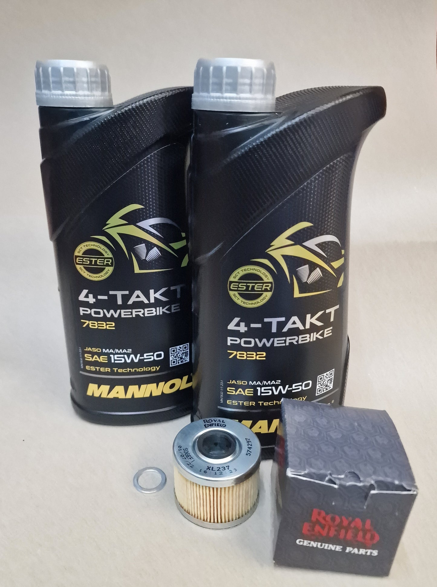 Service Kit MANNOL Royal Enfield Himalayan / Scram SAE 15W-50 Ölwechsel Set .