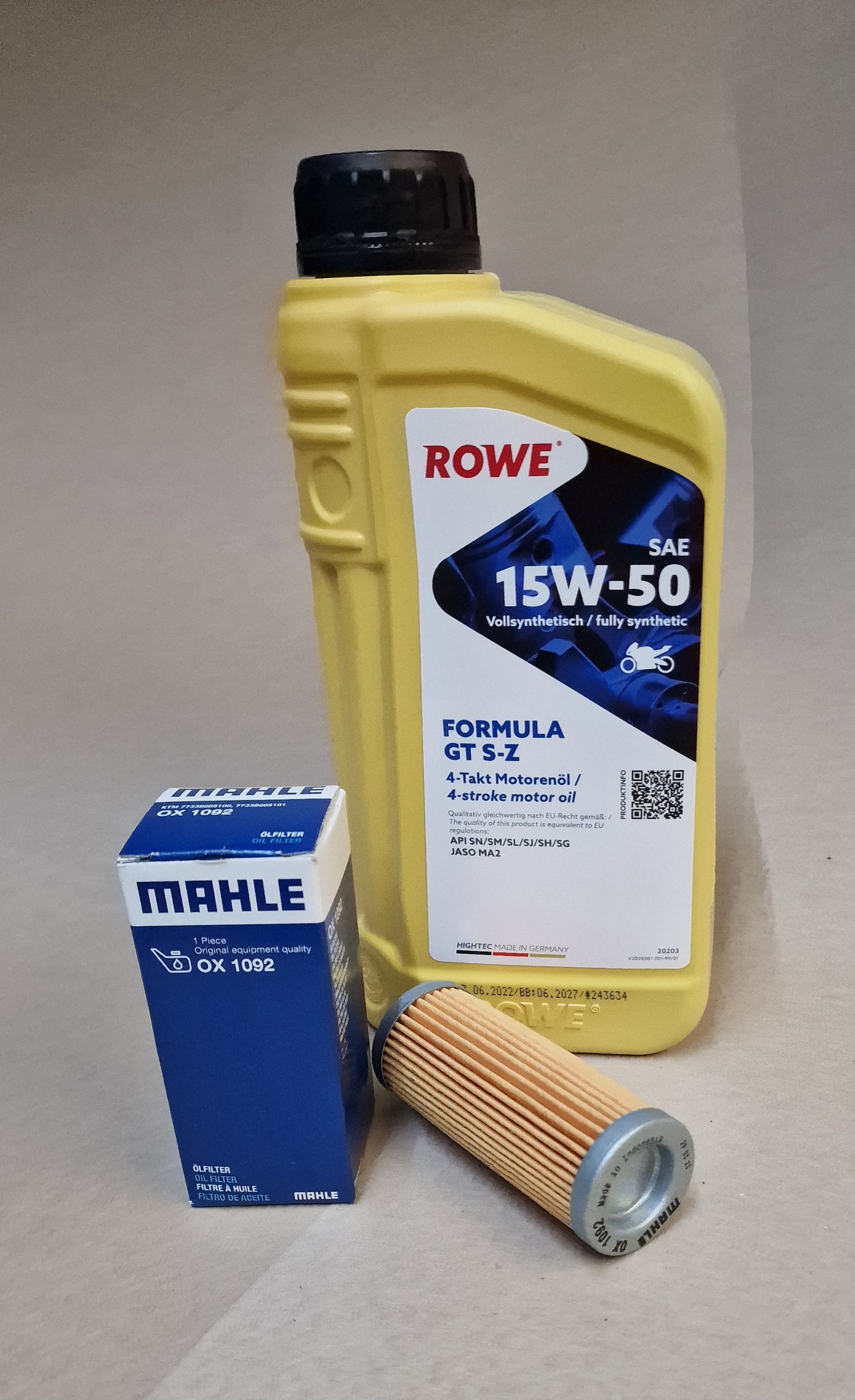 Service Kit ROWE KTM: EXC SXF Freeride , Husqvarna: FC FE SAE 15W-50 Ölwechsel Set .