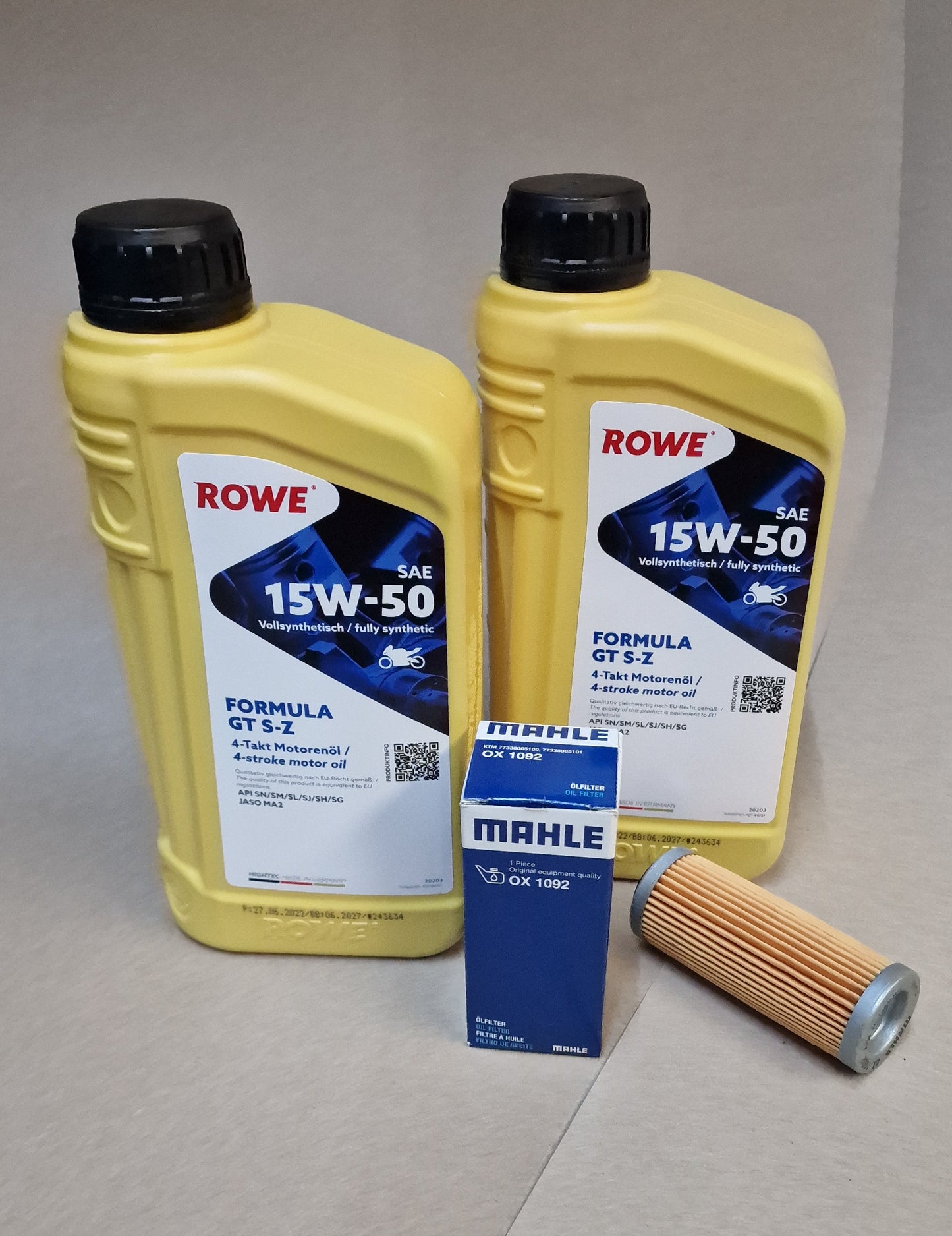 Service Kit ROWE KTM: EXC SXF Freeride , Husqvarna: FC FE SAE 15W-50 Ölwechsel Set .