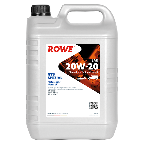 ROWE HIGHTEC GTS Spezial SAE 20W-20 / Mineralisches Einbereichs-Motorenöl .