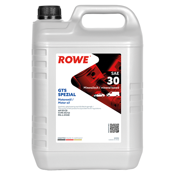 ROWE HIGHTEC GTS Spezial SAE 30 / Mineralisches Einbereichs-Motorenöl .
