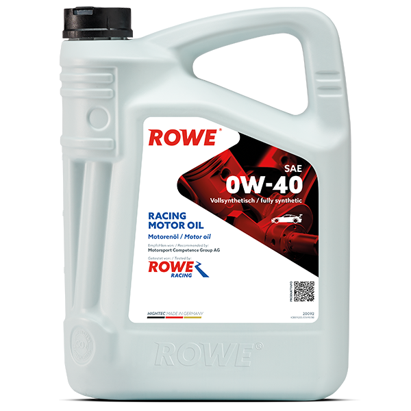 ROWE HIGHTEC RACING MOTOR OIL SAE 0W-40 / Vollsynthetisches Mehrbereichs-Leichtlaufmotorenöl .