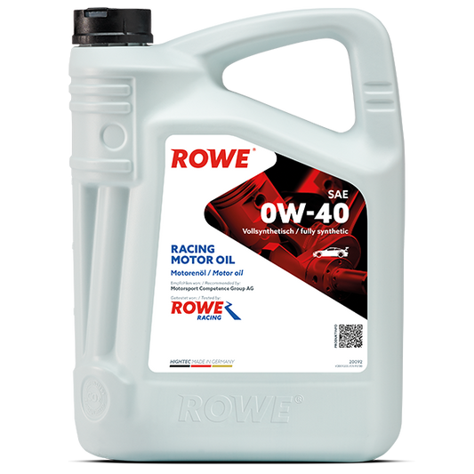 ROWE HIGHTEC RACING MOTOR OIL SAE 0W-40 / Vollsynthetisches Mehrbereichs-Leichtlaufmotorenöl .