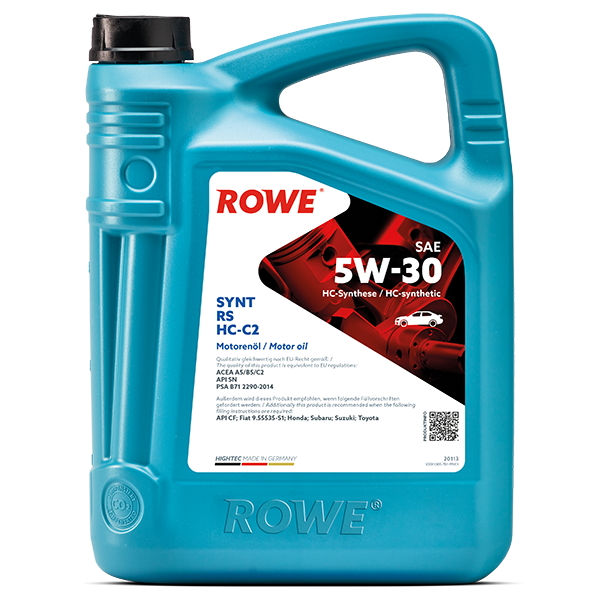 ROWE HIGHTEC SYNT RS SAE 5W-30 HC-C2 / Mehrbereichs-Leichtlaufmotorenöl auf HC-Synthese .