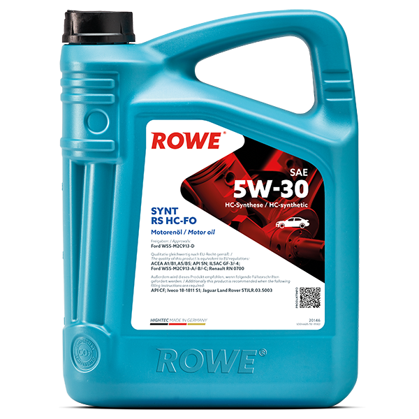 ROWE HIGHTEC SYNT RS SAE 5W-30 HC-FO / Mehrbereichs-Leichtlaufmotorenöl auf HC-Synthese FORD .