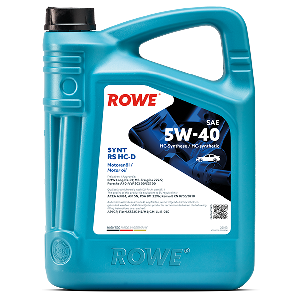 ROWE HIGHTEC SYNT RS SAE 5W-40 HC-D / HC Synthese Motoröl .