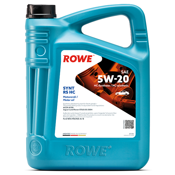 ROWE HIGHTEC SYNT RS HC SAE 5W-20 / Leichtlaufmotorenöl auf HC-Synthese-Basis .