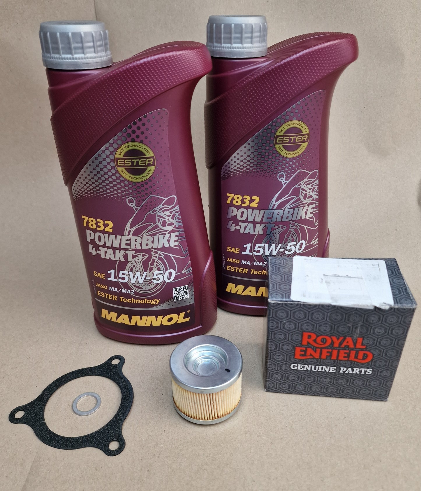 Service Kit MANNOL Royal Enfield Himalayan / Scram SAE 15W-50 Ölwechsel Set .