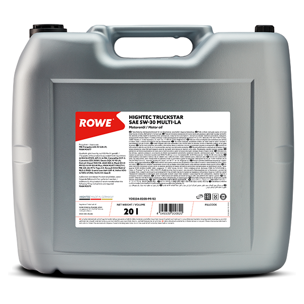 ROWE HIGHTEC Truckstar SAE 5W-30 MULTI-LA / Low-Ash Ultra-High-Performance-Diesel (UHPD)-Motorenöl .
