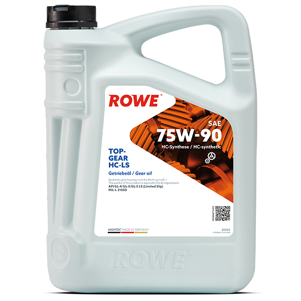 ROWE HIGHTEC TOPGEAR SAE 75W-90 HC-LS / Mehrbereichs-Getriebeöl auf HC-Synthese-Basis .