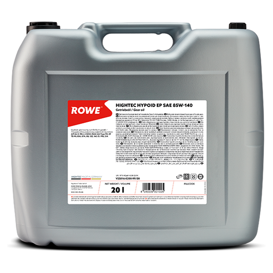 ROWE HIGHTEC HYPOID EP SAE 85W-140 / Mehrbereichs-Hypoidgetriebeöl auf Mineralölbasis .