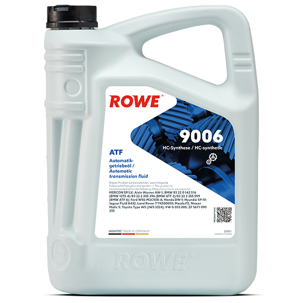 ROWE HIGHTEC ATF 9006 / Hochleistungs-ATF mit abgesenkter Viskosität für verbesserte Kraftstoffeffizienz .