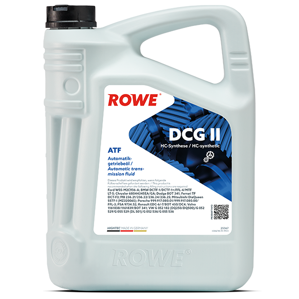 ROWE HIGHTEC ATF DCG II / DSG-Automatik Getriebeöl auf Basis von HC-Syntheseölen .