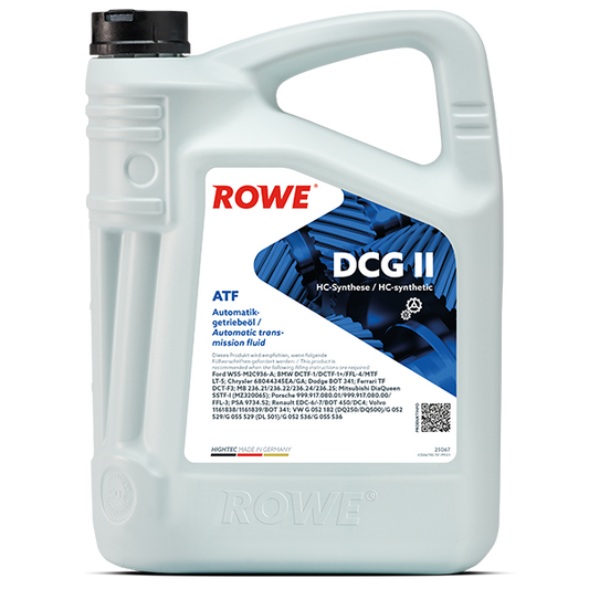 ROWE HIGHTEC ATF DCG II /  DSG-Automatik Getriebeöl auf Basis von HC-Syntheseölen .