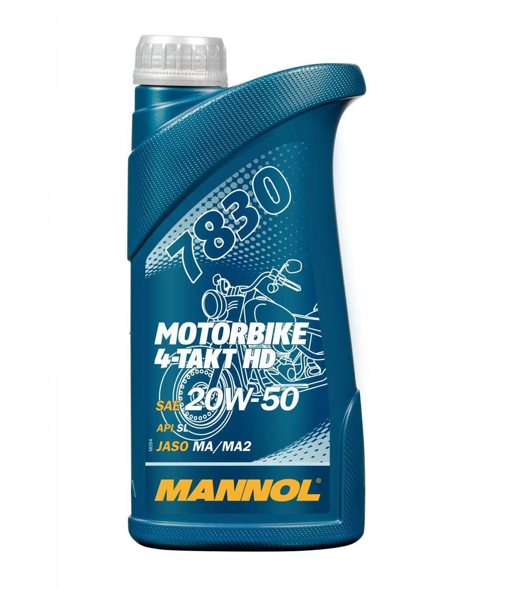 Motorrad Öl MANNOL 7830 SAE 20W-50 / HC Synthese JASO MA2 .