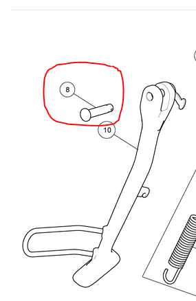 Royal Enfield Interceptor Seitenständer Bolzen ( clevis pin No. 148363 )