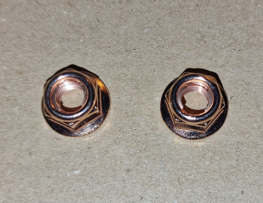 2 Krümmer Muttern M8 verkupfert / Auspuffmuttern ( 2er, 4er und 10er Pack )