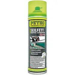 PETEC 71650 Seilfett Drahtseil und Zahnradfett Spray 500 ml