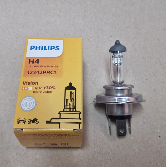 Glühlampe PHILIPS H4 +30% Scheinwerferlampe extra hell: H4 12 V 60/55 W