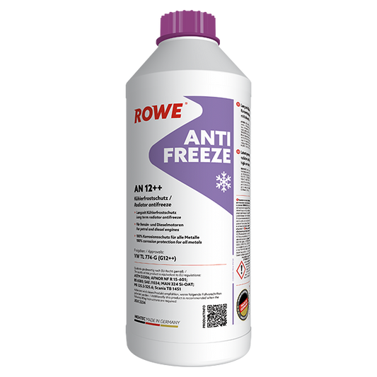 ROWE HIGHTEC ANTIFREEZE SF 12 ++ / Langzeit-Kühlerfrostschutz Konzentrat auf Monoethylenglykol Basis magenta .