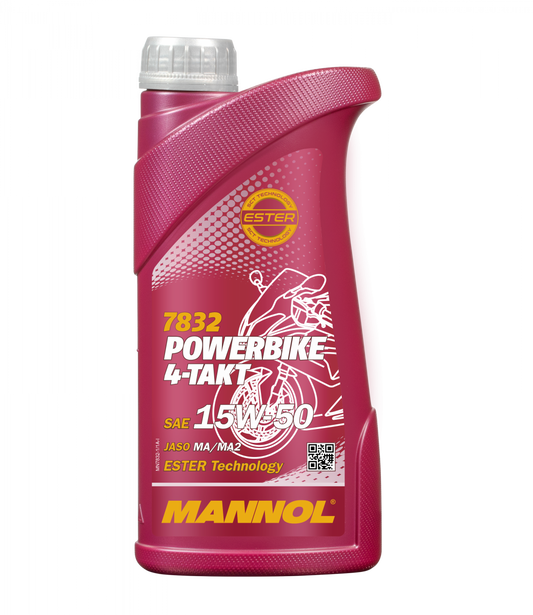 Motorrad Öl MANNOL 7832 4-Takt Powerbike 15W-50 / synthetisch JASO MA2 .